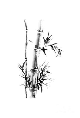  The Ink Bamboo A Vivid Symphony in Black and White, Echoing Ancient Zen Philosophy!